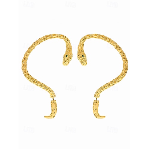 Orecchini Gotici A Serpente In Acciaio Inox - Gioielli Punk Per Donna - Regalo Halloween