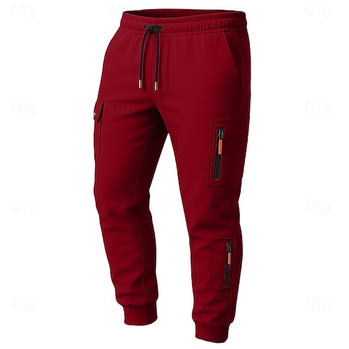  Men's Tactics Sweatpants Joggers Trousers Drawstring Pocket Elastic Waist Plain Comfort Sports Outdoor Daily Fashion Casual Black White Micro-elastic
