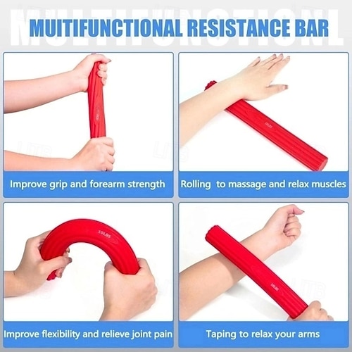  Flex Therapy Bar, Flexbar for Physical Therapy & Resistance Bar for Golfers Elbow,Tendinitis,Wrist,Forearms Pain, Improve Grip Strength and Relieve Pain