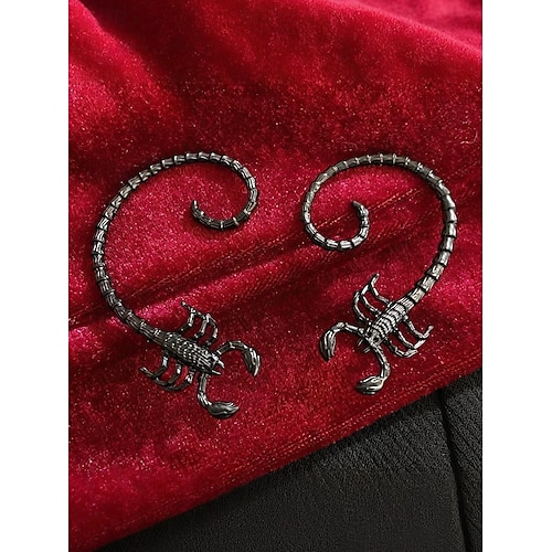  Halloween-oorbellen in de vorm van een schorpioen voor dames, in punkrockstijl, ideaal voor feestkostuums en edgy looks
