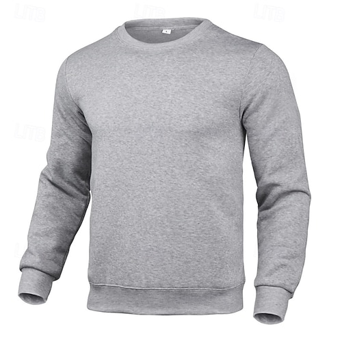 Per uomo Maglia Felpa in pile Maglione Felpa con cappuccio foderata in pile Nero Bianco Giallo Rosa Rosso Girocollo Semplice Sport & Outdoor Casuale Quotidiano Poliestere Streetwear Cool