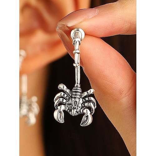  Halloween-oorbellen in de vorm van een schorpioen voor dames, in punkrockstijl, ideaal voor feestkostuums en edgy looks
