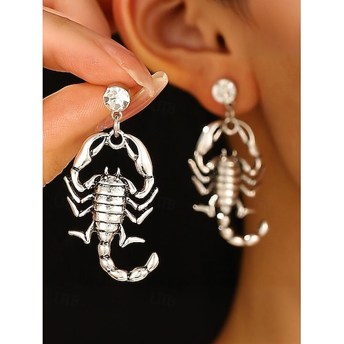  Halloween-oorbellen in de vorm van een schorpioen voor dames, in punkrockstijl, ideaal voor feestkostuums en edgy looks