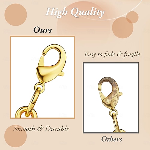  4 peças de fechos de colar em camadas - separador de ouro 18k para camadas, fechos magnéticos múltiplos e fechos para extensor de corrente feminina