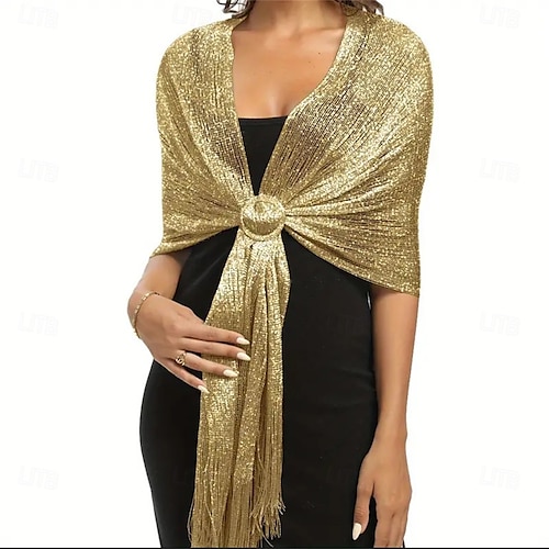 Shawls and Wraps for Evening Dresses Sparkling Metallic Shawl Wraps for  Women with Buckle Women's Dressy Evenings Wear for Evening Dresses Party  Wedding Bride Bridesmaid 2026 - kr.139