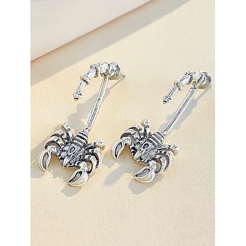  Halloween-oorbellen in de vorm van een schorpioen voor dames, in punkrockstijl, ideaal voor feestkostuums en edgy looks