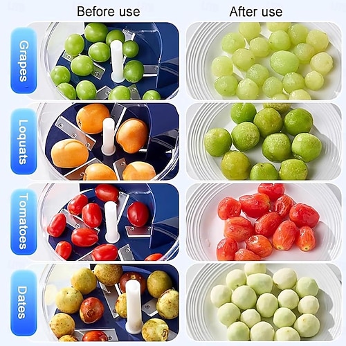 Éplucheur d'ail, éplucheur électrique de raisin, extracteur automatique de peau de fruits, rechargeable, pour ail, raisins et tomates cerises, épluchage rapide en 20 secondes (bleu