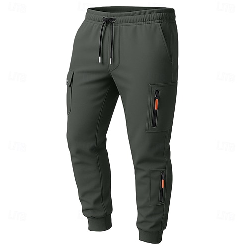  Men's Tactics Sweatpants Joggers Trousers Drawstring Pocket Elastic Waist Plain Comfort Sports Outdoor Daily Fashion Casual Black White Micro-elastic