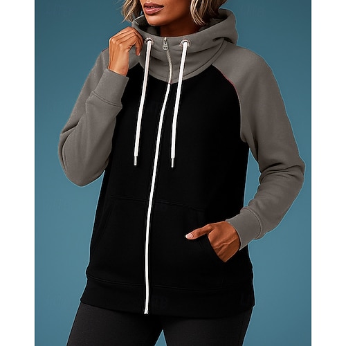 Navidad Mujer Chándal con cremallera completa Chaqueta con capucha