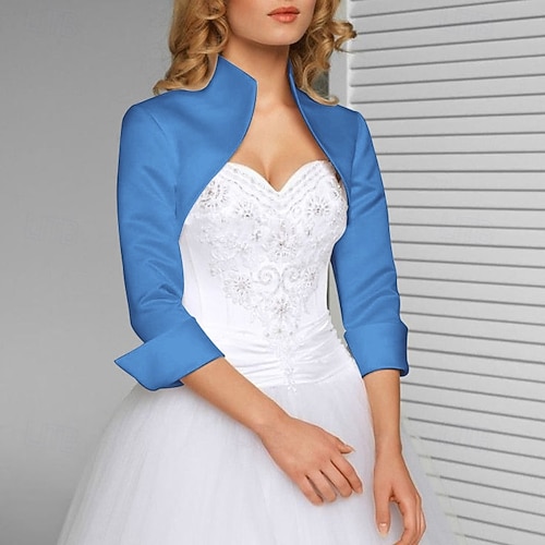 long sleeve shawls for dresses Shawls Women's Wrap Bridal's Wraps Pure Elegant Long Sleeve Satin Wedding  Wraps With Pure Color For Wedding Fall & Winter dress to impress 2026