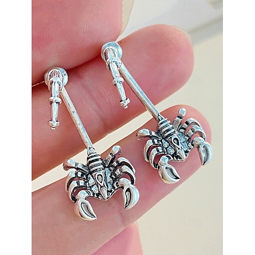  Halloween-oorbellen in de vorm van een schorpioen voor dames, in punkrockstijl, ideaal voor feestkostuums en edgy looks