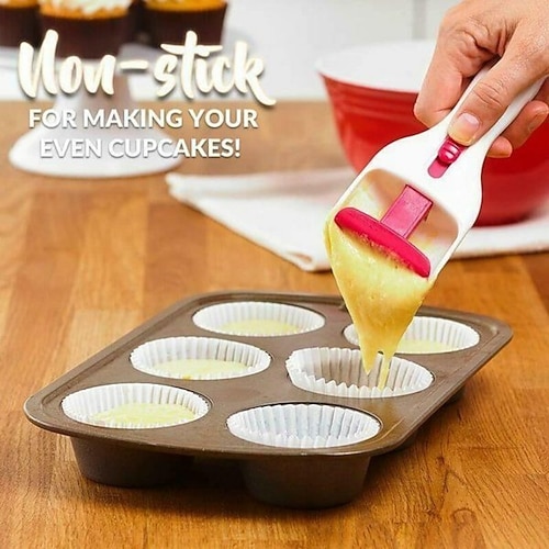 cucchiaio dosatore antiaderente per cupcake, per cuocere al forno cioccolato e impasto per cupcake, utensile da cucina, pala per dolci, utensile per s