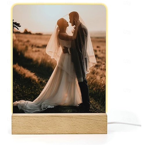  Personalized Photo Night Light Custom Gift Acrylic LED Decorattion USB Powered Warm white Add Your Image The Perfect Holiday Gift for Best Friends Lover and Family