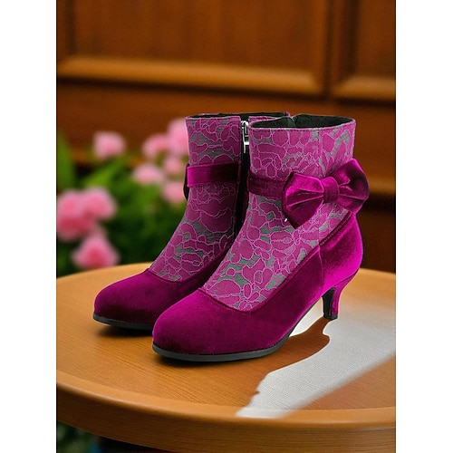  Dámské modré sametové kotníkové boty s mašlí - edvardovské vintage krajkové boty z roku 1900 pro viktoriánské večírky, retro akce nebo elegantní každodenní outfity