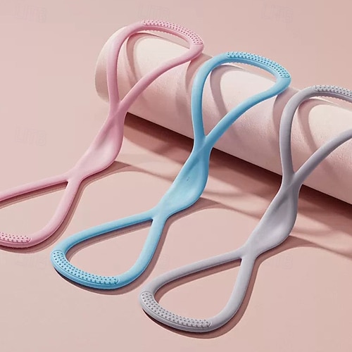  3pcs Figure 8 Exercise Resistance Bands with Handles for Women Men Arms Shoulders Back Legs Keep Shaped, Full Body Fitness Workout Yoga Pulling Rope for Home Gym, 15/25/35 Lbs Elastic Set