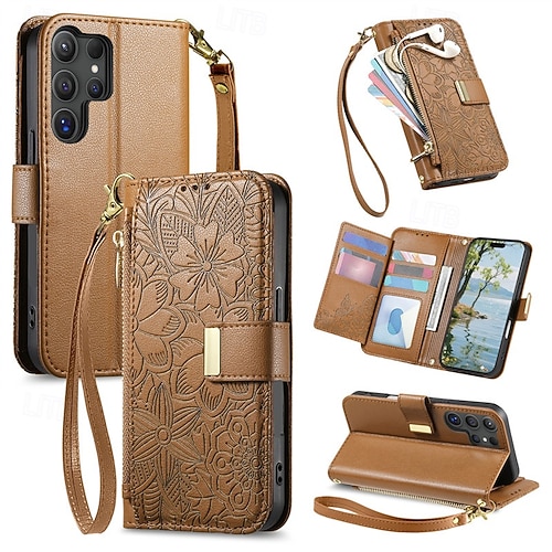 Handy Hülle Handyhüllen Für Samsung Galaxy S25 Plus S25 Ultra S24 Ultra Plus S24 FE A55 A35 A25 A15 5G Brieftaschenhülle Flip-Cover Reisverschluss mit Trageriemen Mit Handgelenkschlaufe Baum Handy Hülle Handyhüllen Für Samsung Galaxy S25 Plus S25 Ultra S24 Ultra Plus S24 FE A55 A35 A25 A15 5G Brieftaschenhülle Flip-Cover Reisverschluss mit Trageriemen Mit Handgelenkschlaufe Baum