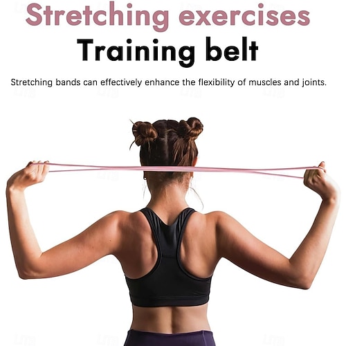  3pcs Figure 8 Exercise Resistance Bands with Handles for Women Men Arms Shoulders Back Legs Keep Shaped, Full Body Fitness Workout Yoga Pulling Rope for Home Gym, 15/25/35 Lbs Elastic Set