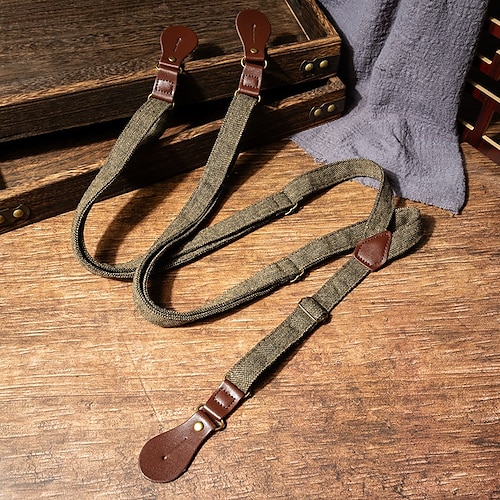  Herren Hosenträger Taillengürtel Grün Polyester Legierung Verstellbar Einfarbig Täglich Formeller Abend