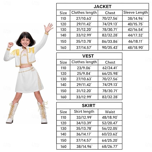  Inspirert av koreansk idol Popstjerne Kostume Fancy dress Virtuelt idol for Jente Barn Halloween Karneval Ytelse Comic Con Anime-messe