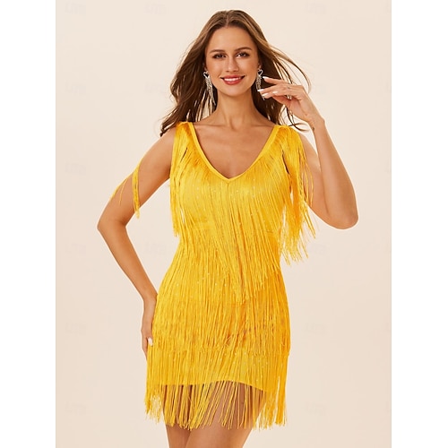 Retro Vintage Roaring 20s 1920s Mini Flapper Dress Dress