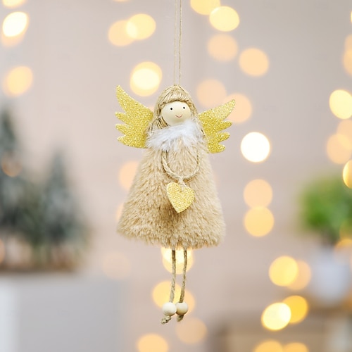  handgefertigte Weihnachtsengel für Weihnachtsdekorationen, bezaubernde Baumschmuckstücke, weiche Engel-Anhänger zum Aufhängen, festliche Akzente, perfekt für Weihnachtsbaumverzierungen, saisonale Heimdekoration