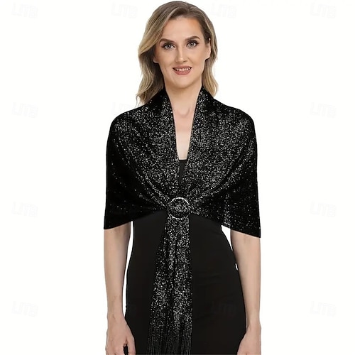 Shawls and Wraps for Evening Dresses Sparkling Metallic Shawl Wraps for Women with Buckle Women's Dressy Evenings Wear for Evening Dresses Party Wedding Bride Bridesmaid 2026 - 18.99 Shawls and Wraps for Evening Dresses Sparkling Metallic Shawl Wraps for Women with Buckle Women's Dressy Evenings Wear for Evening Dresses Party Wedding Bride Bridesmaid 2026 - 18.99