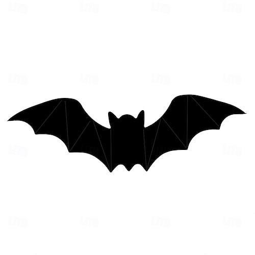  Halloweenské 3D samolepky na zeď s netopýrem, pavoukem, LED tištěné samolepky na netopýry, odnímatelné samolepky na okna do koupelny, dveří, domova, ložnice, párty potřeby