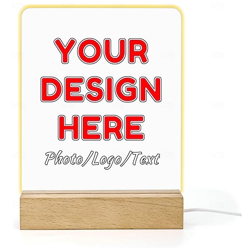  Personalized Photo Night Light Custom Gift Acrylic LED Decorattion USB Powered Warm white Add Your Image The Perfect Holiday Gift for Best Friends Lover and Family