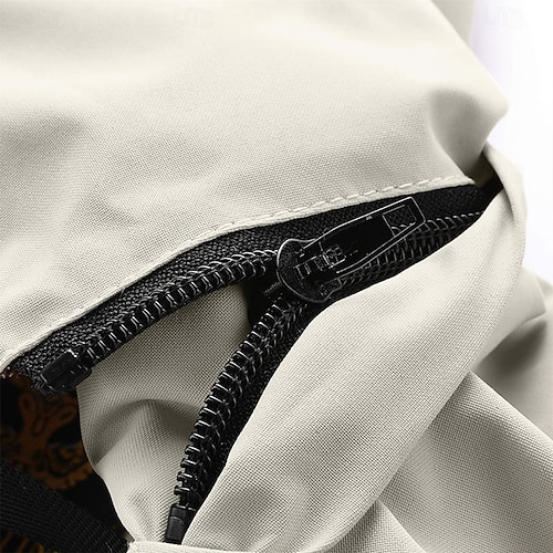  Pánské Zimní kabát Zimní bunda Sportovní kabát Pláštěnka Venkovní Outdoor a turistika Voděodolný Rüzgarlık Zip Kapsy Podzim Zima Pevná barva Módní Šik ven Kapuce Standardní Fialová Černá Bílá Armádn