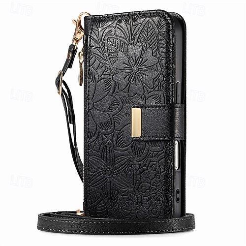 For iPhone 16e/17 Pro Max/16 Pro Leather Wallet Flip Stand Case with Card Slots