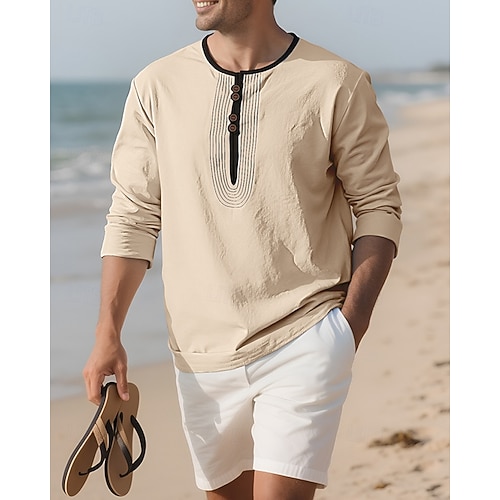 Manches Longues Tenue Short Chemise Homme Homme Chemise Chemise En