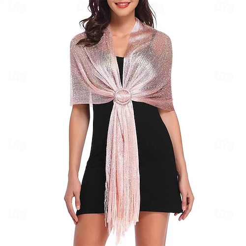 shawls to wear with evening dresses ShineGlitz Shawls and Wraps for Evening Dresses, Metallic Glitter Shawls for Women, Sparkling Wedding Giving Shawl Gift