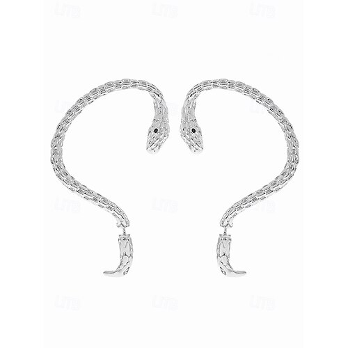 Pendientes De Serpiente Colgante De Serpiente Enteramente En Plata 925