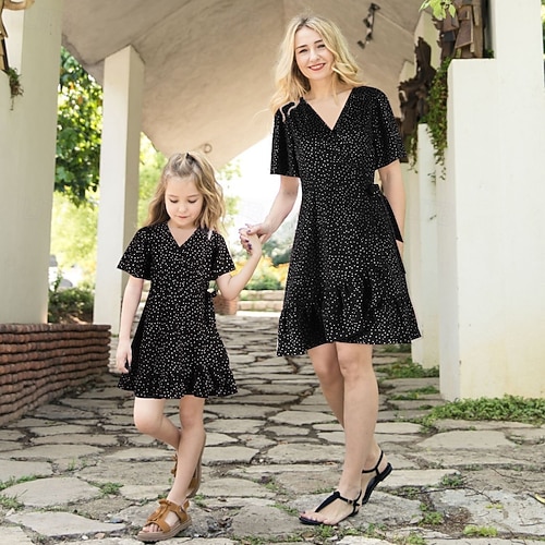 black mommy and me dresses Black Lace Gorgeous Party Unique Shift Mommy and Me Dress Plus Size   Pineapple Clothing Staging