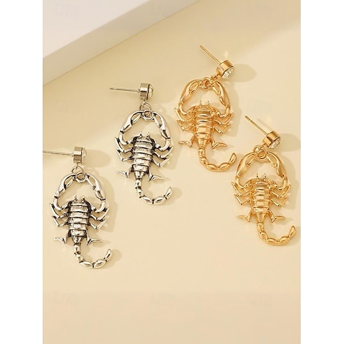  Halloween-oorbellen in de vorm van een schorpioen voor dames, in punkrockstijl, ideaal voor feestkostuums en edgy looks