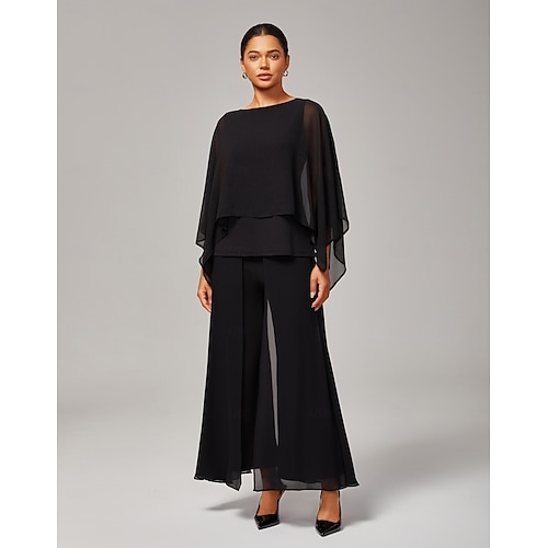  Per donna Lunghezza intera Elegante Casual Quotidiano Nero Estate Primavera & Autunno S M L