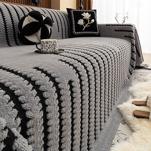 Vintage-Plüsch-Sofa-Wurfdecke vollständige Abdeckung für Couch rutschfester universeller Sofaschoner für Herbst und Winter 2026