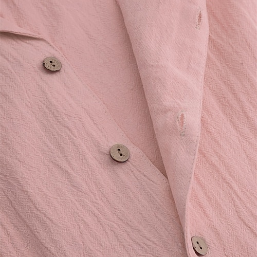 Per uomo Camicia Camicia Estiva Abbigliamento da spiaggia Camicia con Bottoni Semplice Vacanza Casuale Nero Bianco Rosa Blu Manica Corta Collo Camp Estate Abbigliamento Puro
