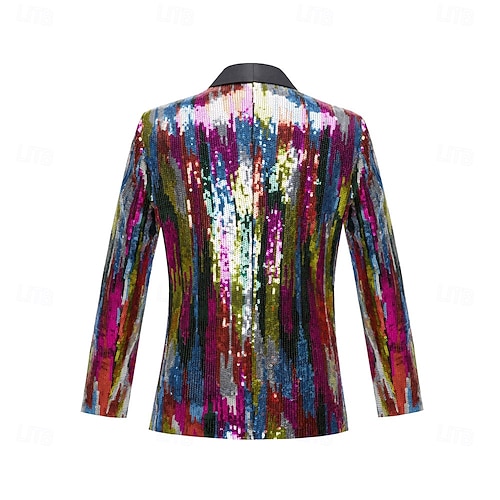  Pánské Sako Šálový límec Módní Večírek Jednobarevné Blazer Více barev Slim Na míru Jednořadé s jedním knoflíkem