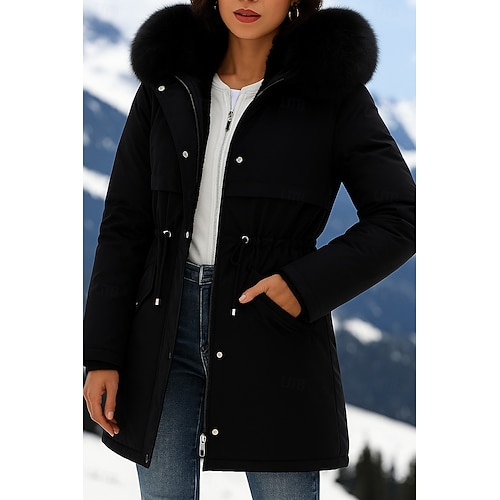 Femmes Manteau d'Hiver Veste Sherpa Confortable Respirant Avec Poches Mode Occasionnel Uni Vacances Rue Occasionnel Tenue quotidienne Fermeture éclair Long À capuche Coupe régulière manche longue  Femmes Manteau d'Hiver Veste Sherpa Confortable Respirant Avec Poches Mode Occasionnel Uni Vacances Rue Occasionnel Tenue quotidienne Fermeture éclair Long À capuche Coupe régulière manche longue