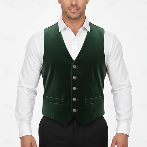  męska kamizelka casualowa z klapami w kolorze czarnym bordowym, formalna, jednokolorowa, dopasowana