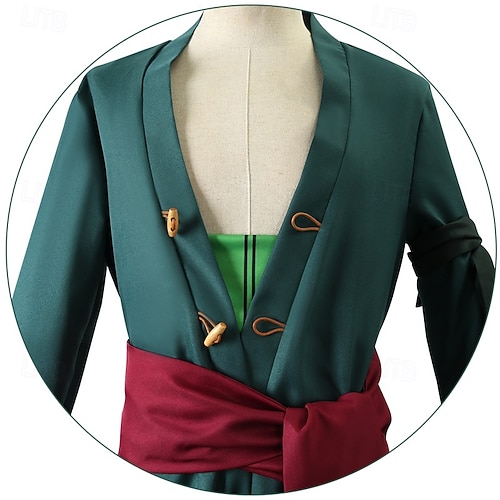  Pirát Roronoa Zoro Anime Cosplay kostým Úbory Cosplay obleky Karneval Plesová maškaráda Kostým Pro Pánské Chlapecké Dětské Dospělé