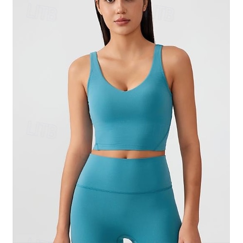 Per donna Canotta corta da yoga Reggiseno sportivo Intimo Maglia