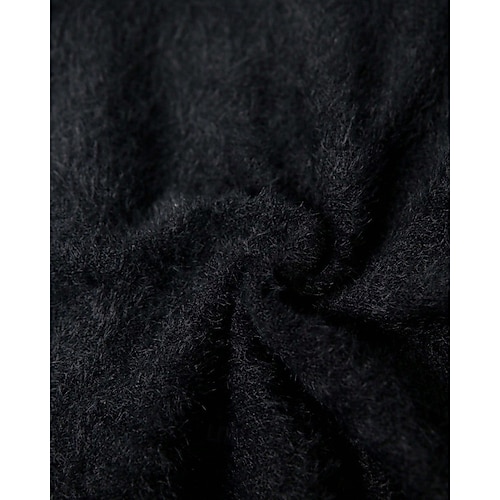  Naisten Neulos Pusero Katutyyli Vapaa-aika Puhdas väri Joustin Tiukka pyöreä kaula-aukko Kudottu Pitkähihainen Tavalliset topit Neuloa ulko- Päivittäin Viikonloppu Musta Syksy Talvi