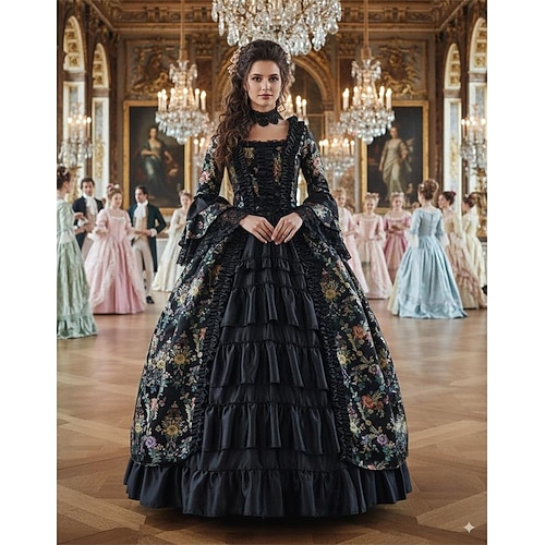 Gothic Lolita Rococo Victorian Fancy Costume Ball Gown Prom Dress Plus Size  Queen Princess Floral Fancy Dress Women's Royal Halloween Carnival  Performance Masquerade Ren Faire Adults' Dress 2026 - $131.99