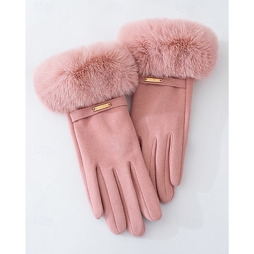  Жен. 1 пара С пальцами / Зимние Уличный стиль / На открытом воздухе Перчатки - Однотонный Полный палец