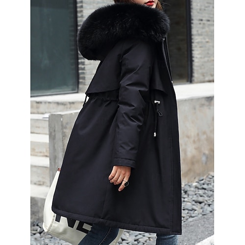 Femmes Manteau d'Hiver Veste Sherpa Confortable Respirant Avec Poches Mode Occasionnel Uni Vacances Rue Occasionnel Tenue quotidienne Fermeture éclair Long À capuche Coupe régulière manche longue  Femmes Manteau d'Hiver Veste Sherpa Confortable Respirant Avec Poches Mode Occasionnel Uni Vacances Rue Occasionnel Tenue quotidienne Fermeture éclair Long À capuche Coupe régulière manche longue