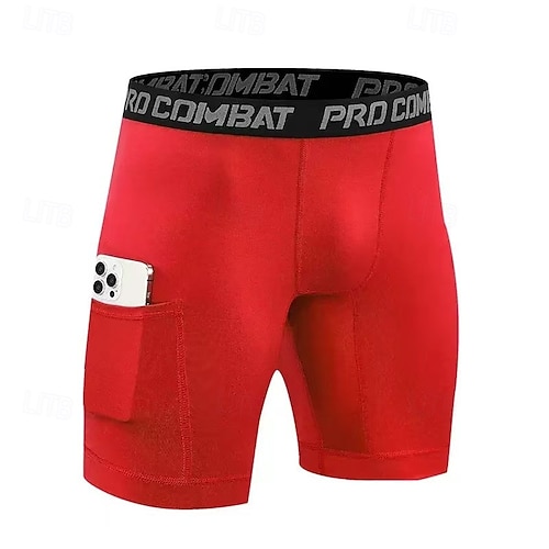 Pantaloncini A Compressione Uomo – Asciugatura Rapida E Protezione Solare UPF 30+, Per Corsa E Sport
