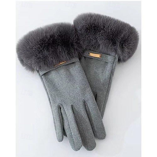  Жен. 1 пара С пальцами / Зимние Уличный стиль / На открытом воздухе Перчатки - Однотонный Полный палец