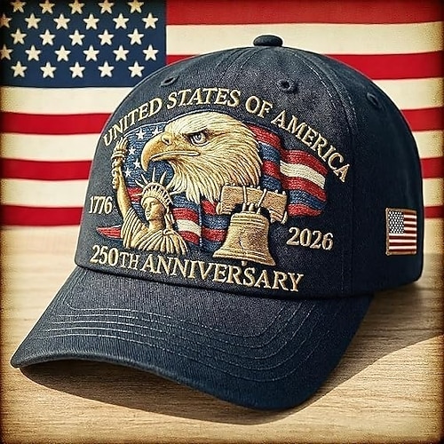  Кепка к 250-летию США с изображением белоголового орлана, патриотическая бейсболка с регулируемой высотой, ретро-патриотическая кепка для мужчин и женщин